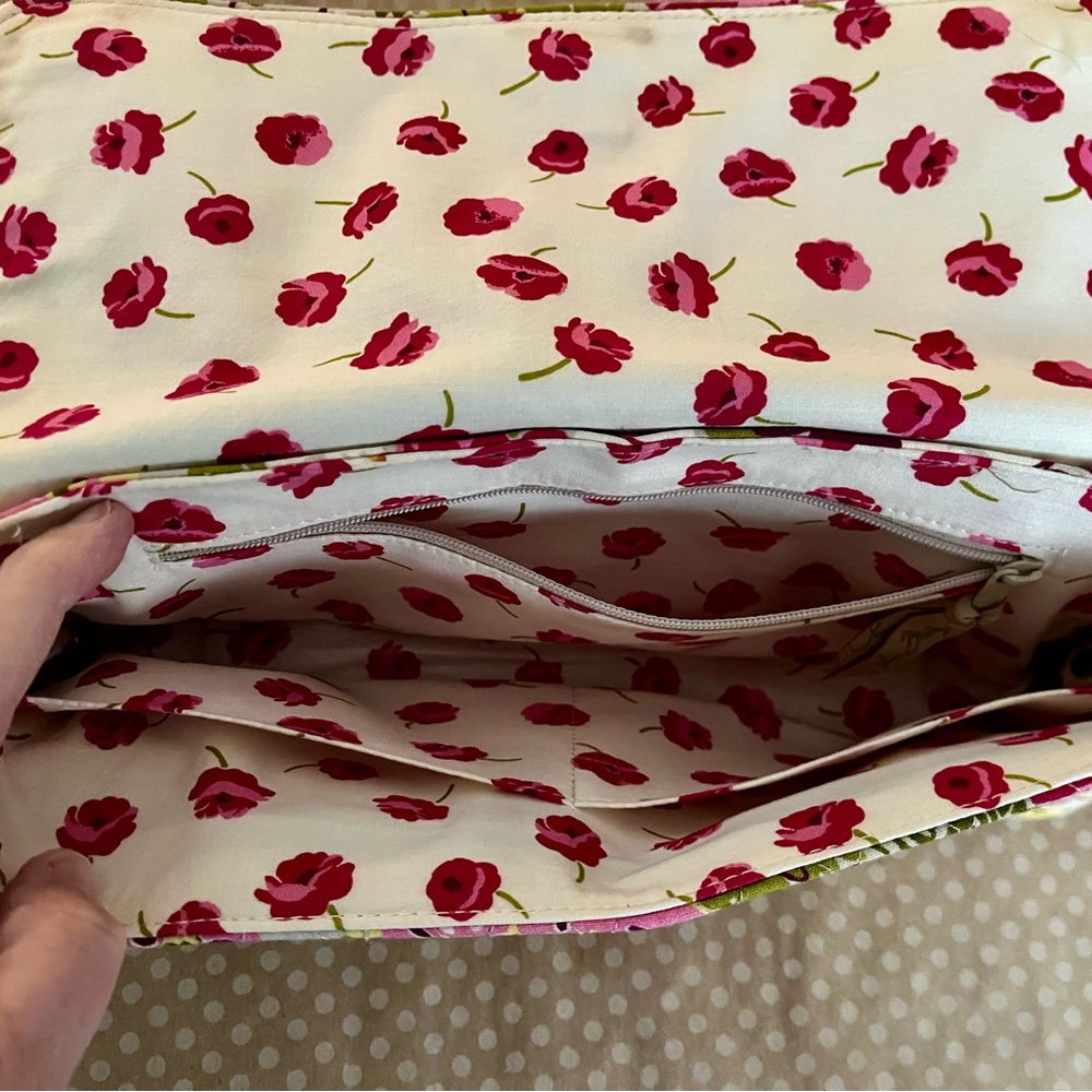 Vera Bradley Pink and Green Floral Quilted Shoulder Bag - Picture 3 of 6